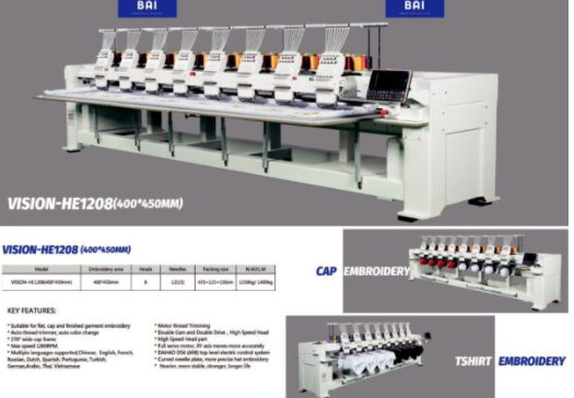 Masina de brodat Bai vision-1208